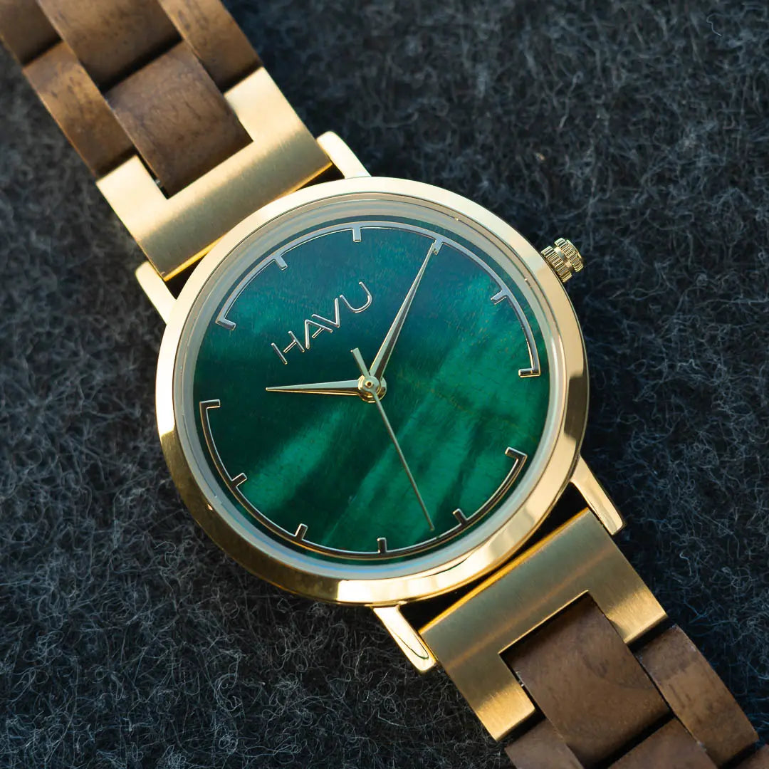 Havu Revontuli-kello 32mm pähkinä tuotekuva läheltä