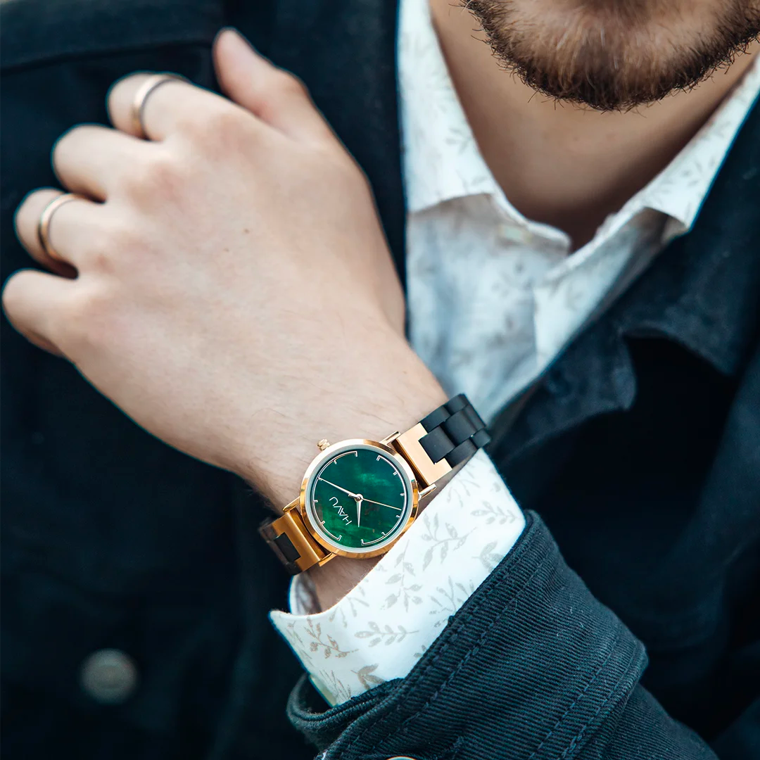 Havu revontuli-kello eebenpuu 32 mm rannekuva