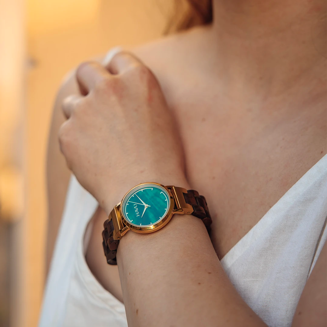 Havu Revontuli-kello 32mm pähkinä rannekuva