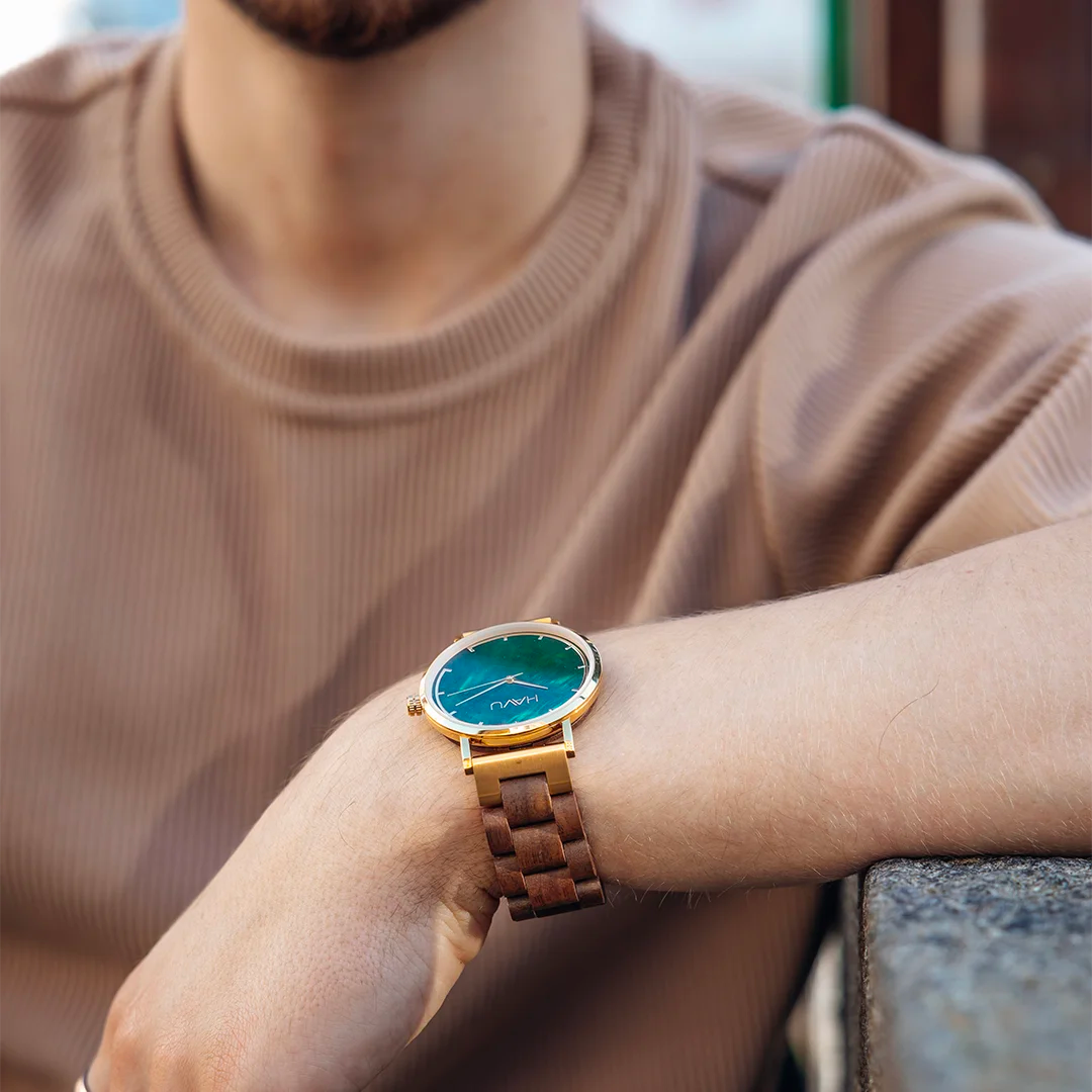 Havu revontuli-kello pähkinä 40mm rannekuva