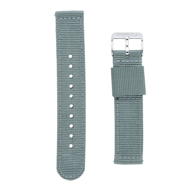 Harmaa tekstiiliranneke (20mm) - Havu Watches