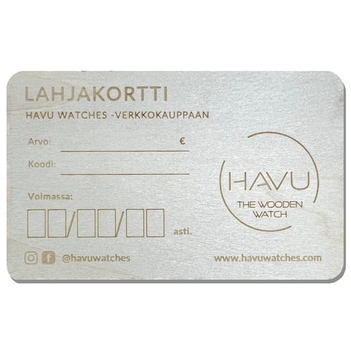 Lahjakortti Havu Watches -verkkokauppaan