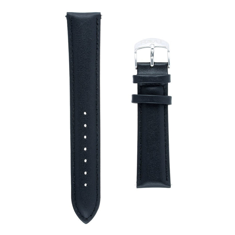 Musta nahkaranneke (16mm, 18mm, 20mm, 22mm) - Havu Watches